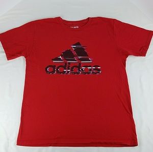 Adidas Men's Size Large T-shirt Red Tee Crew Neck